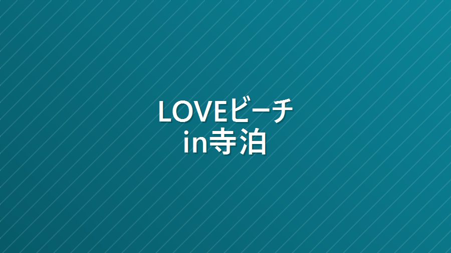LOVEビーチin寺泊 〜環境を考えよう〜のフライヤー
