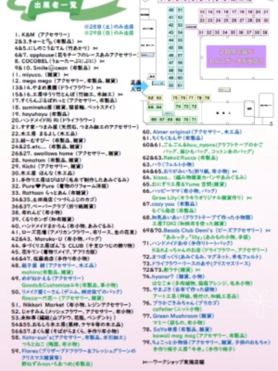 手づくりばっか市(ネーブルみつけ)のフライヤー(2枚目)