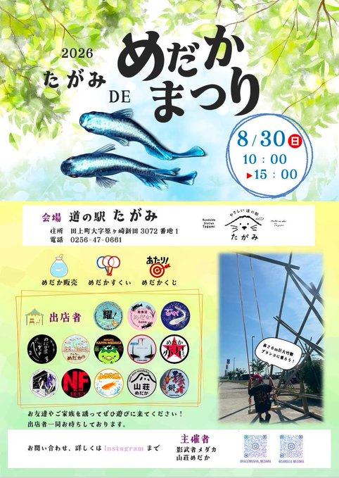 たがみ めだかまつり 2026のフライヤー